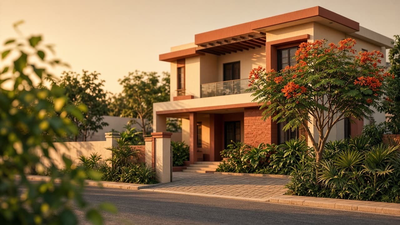 A home on a quiet street in Nigeria