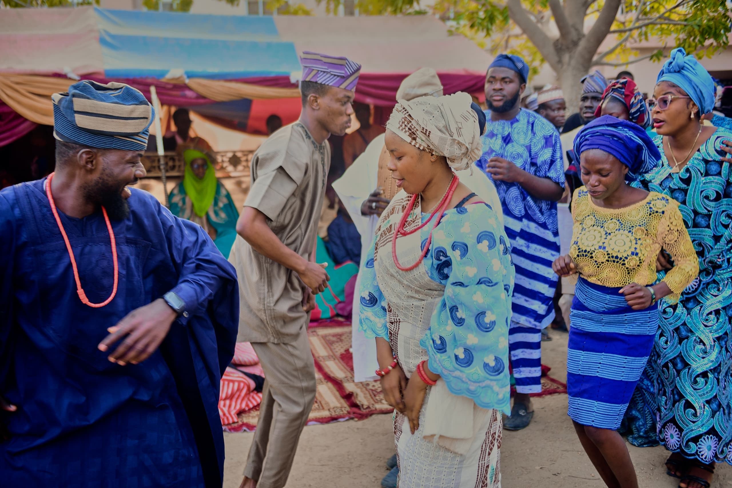 A festive gathering in Lagos during December celebrations